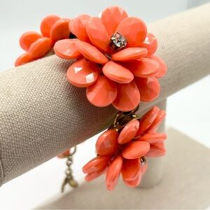 J. Crew Coral Flower Bracelet
